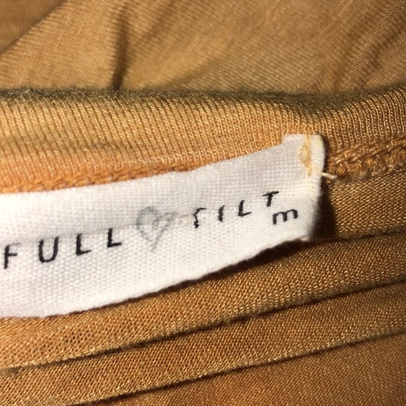Full tilt size medium mustard burnout top - Picture 3 of 3